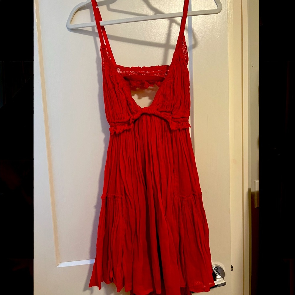Free people mini red dress